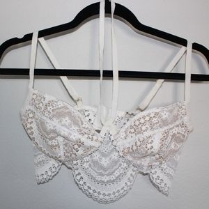 FOR LOVE AND LEMONS White Lace Bralette, size: XS